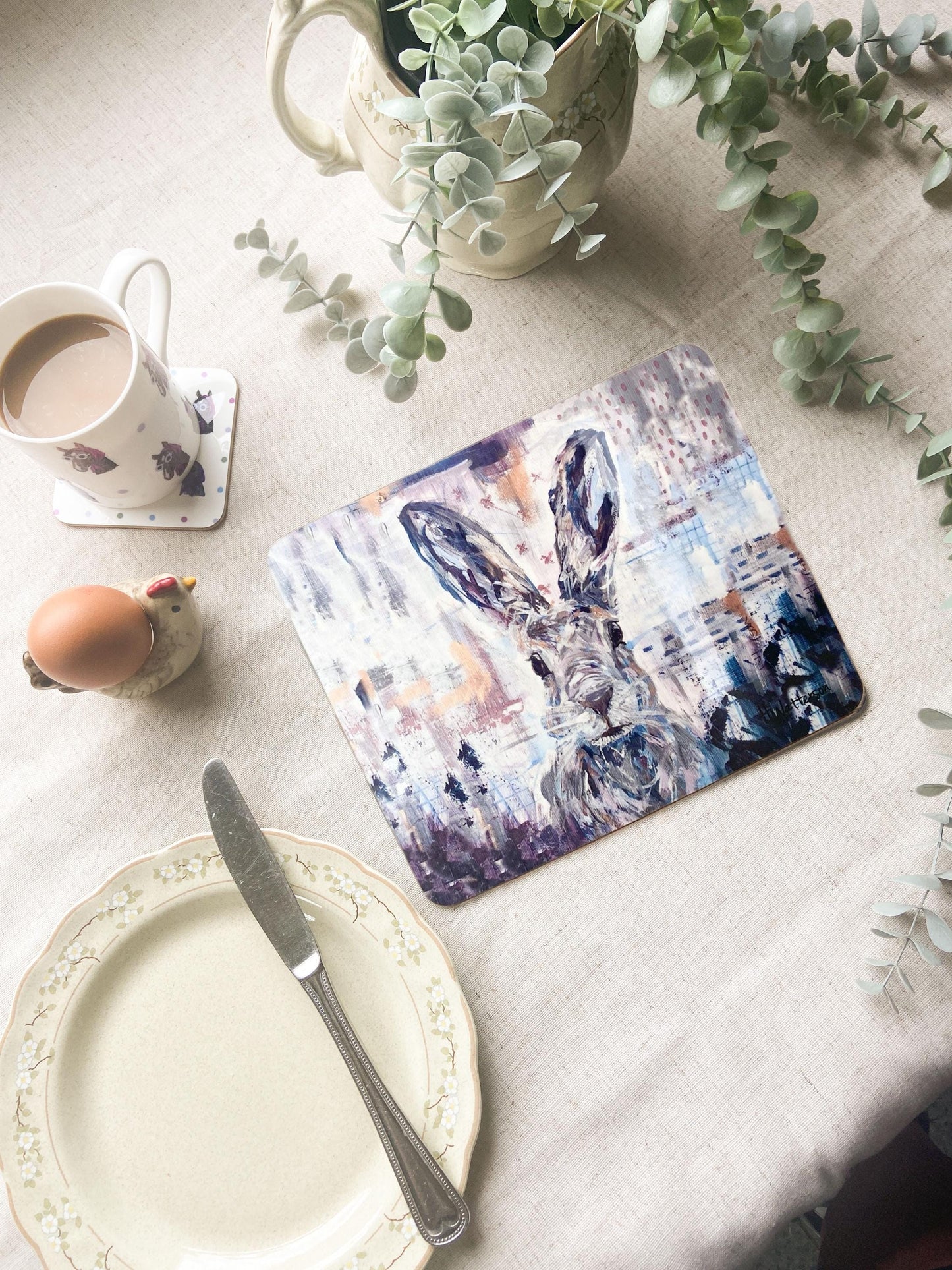Ruby | Hare Placemat | Farm Animal Table Mat