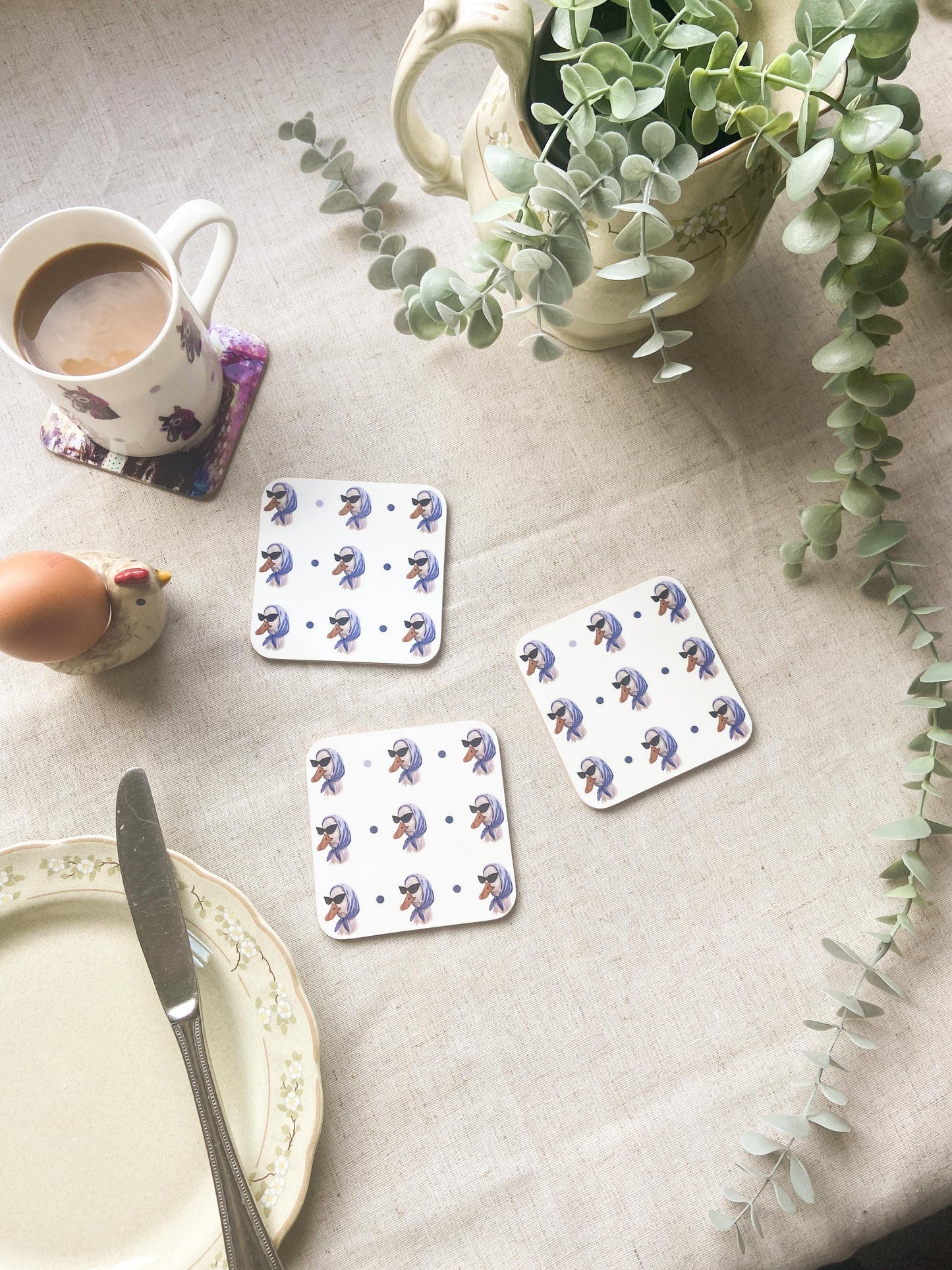 The Sunglass Ladies Coaster Set | Farm Animal Coasters | Set of 4