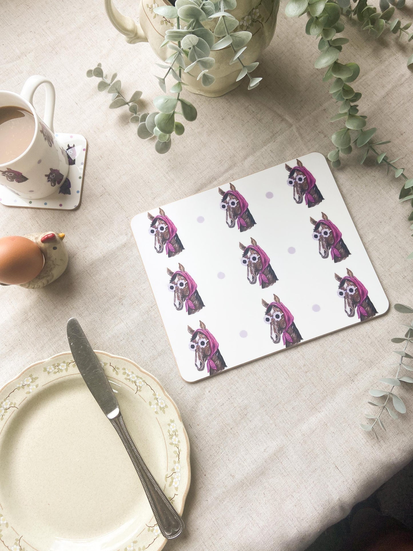 The Sunglass Ladies | Horse Placemat | Country Kitchen Table Mat