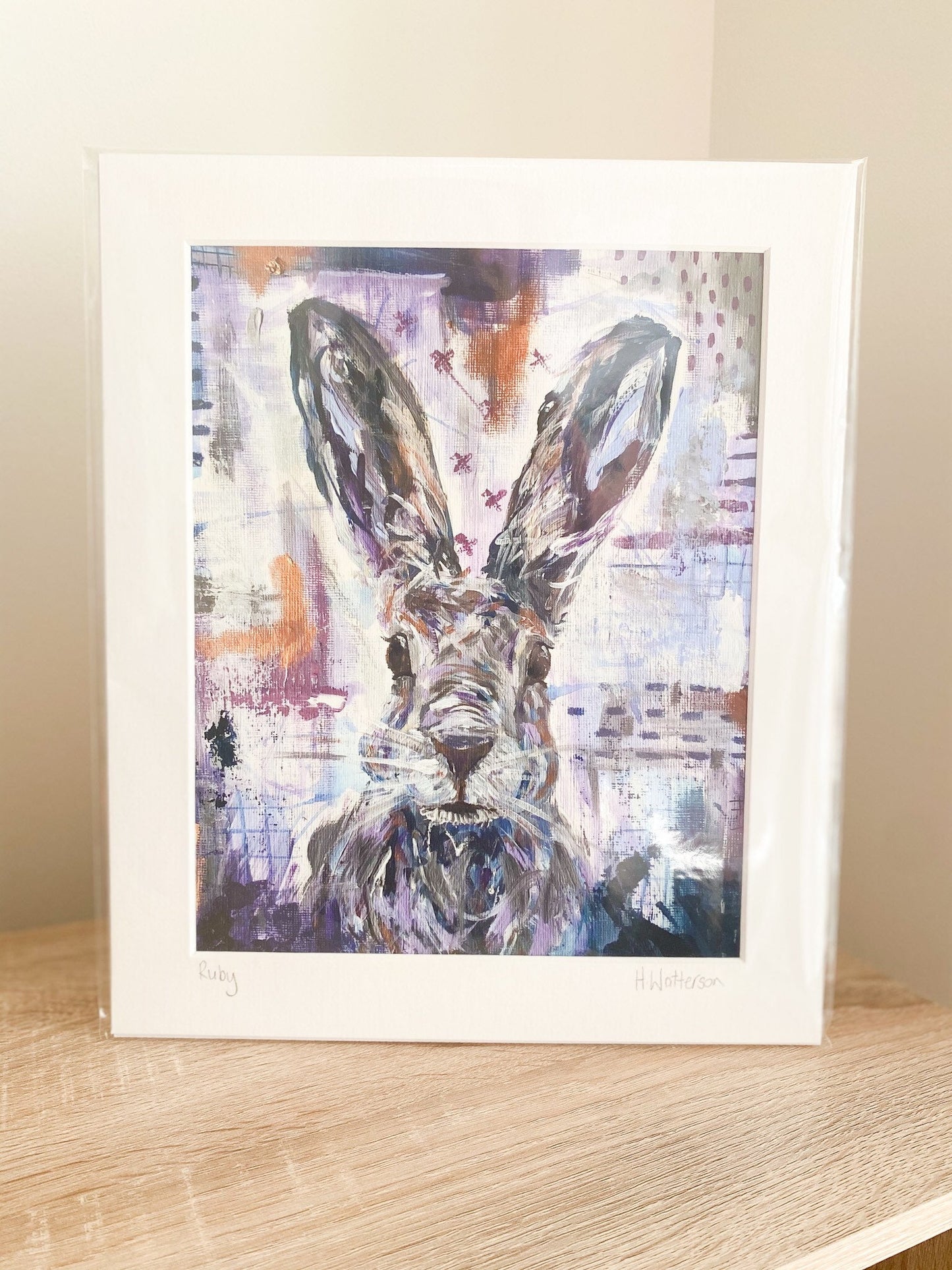 Ruby |Hare Art Print | Colourful Farm Animal Print