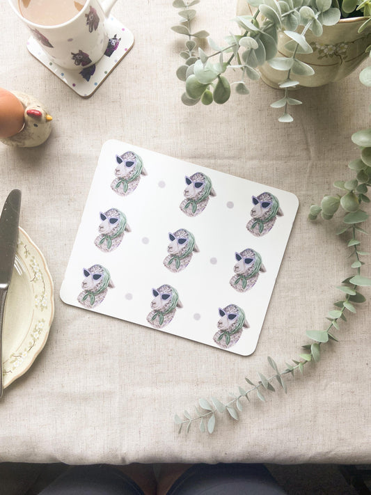 The Sunglass Ladies | Sheep Placemat | Country Kitchen Table Mat