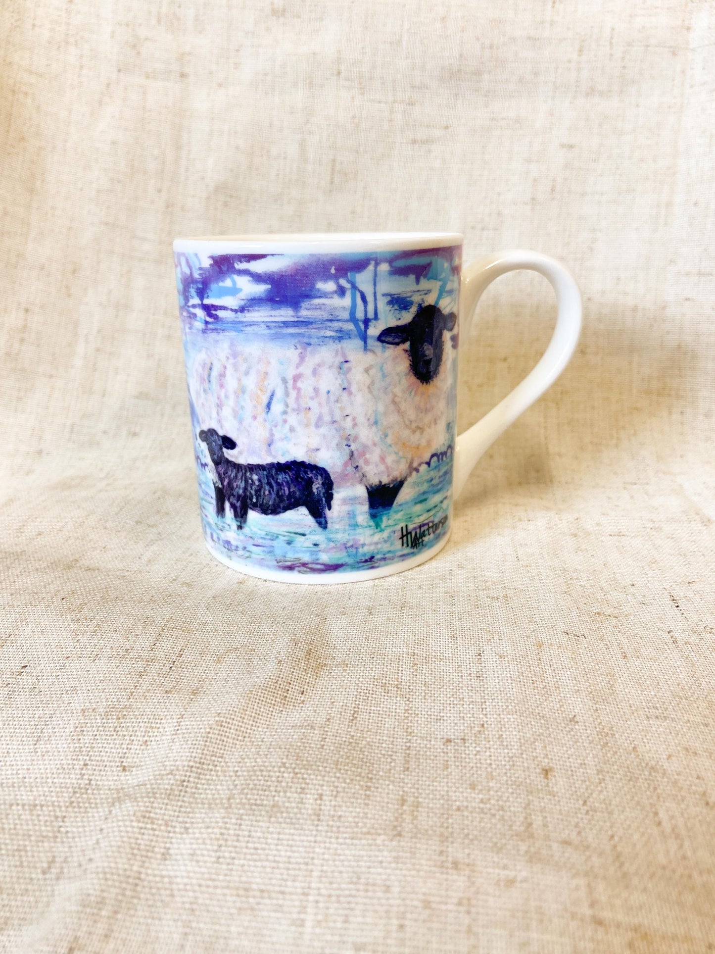 Fern & Lillian |Sheep and Lamb Fine Bone China Mug | 10 oz