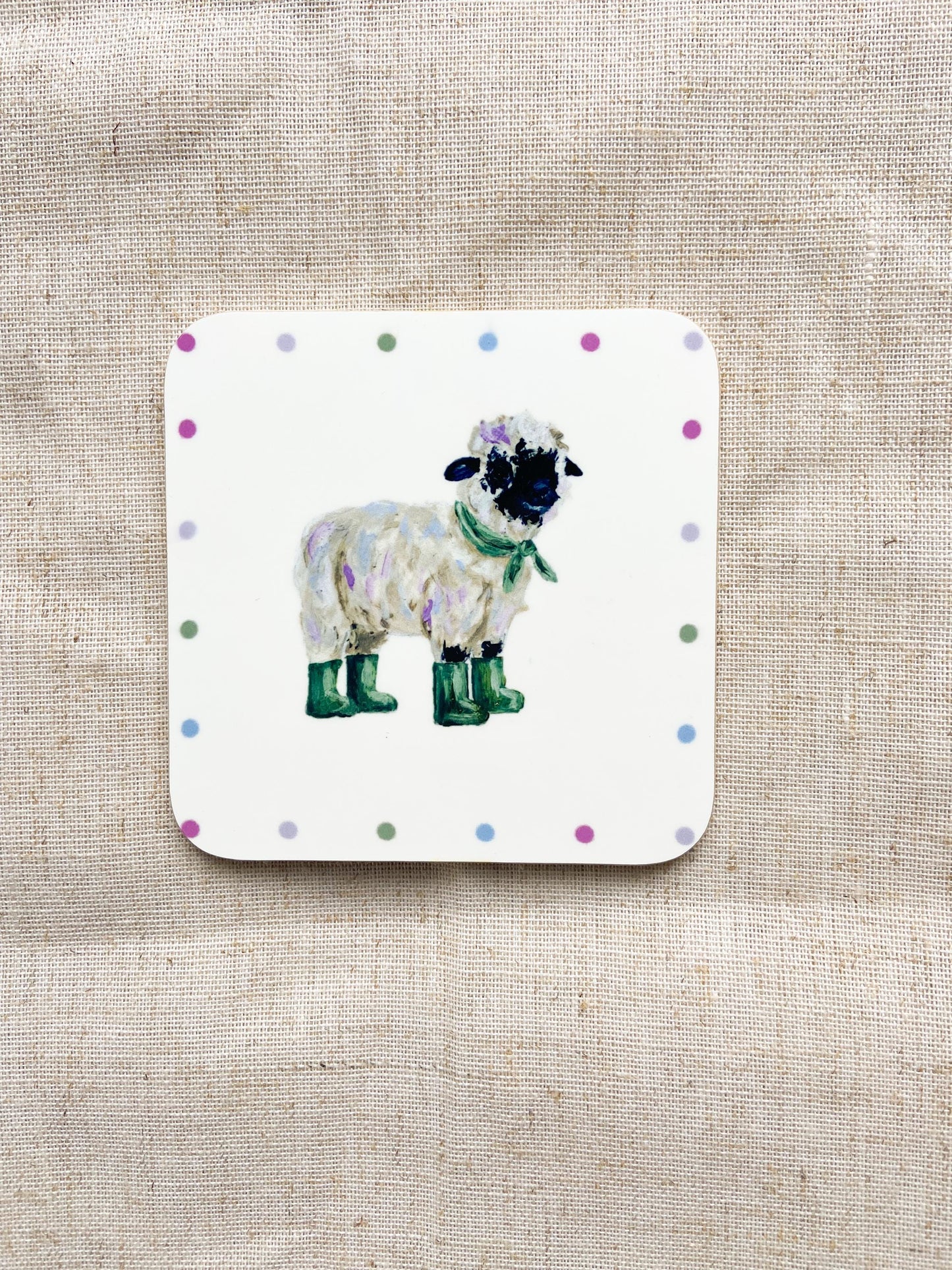Sheep | Welly Boot lady | Farm Animal Coaster |
