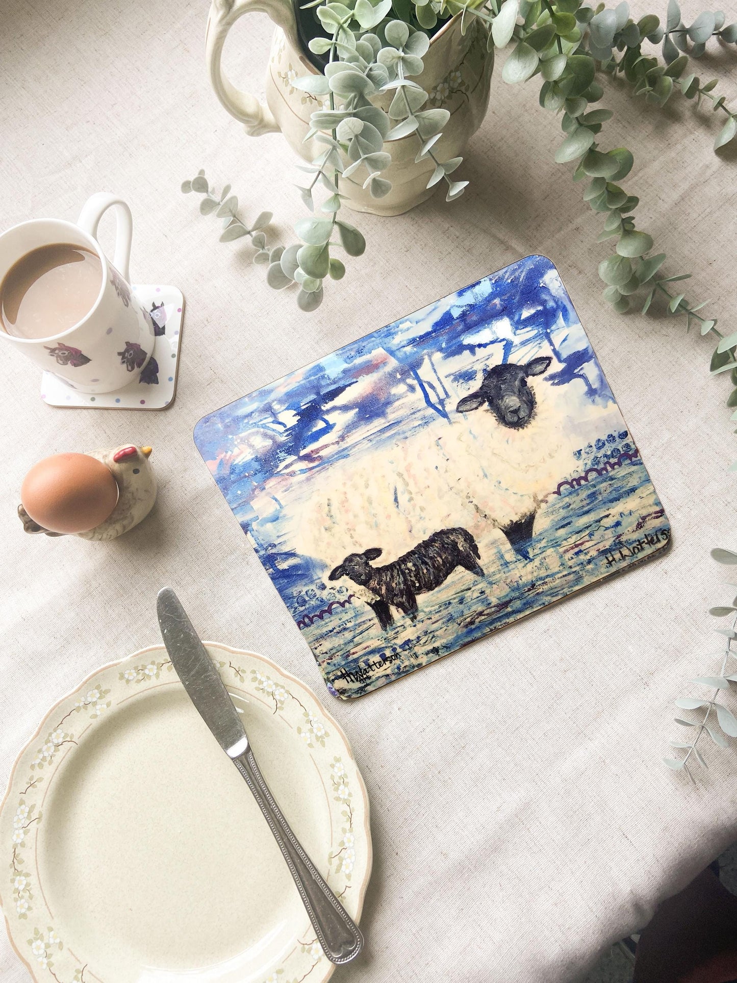 Fern & Lillian |Sheep Placemat | Farm Animal Table Mat