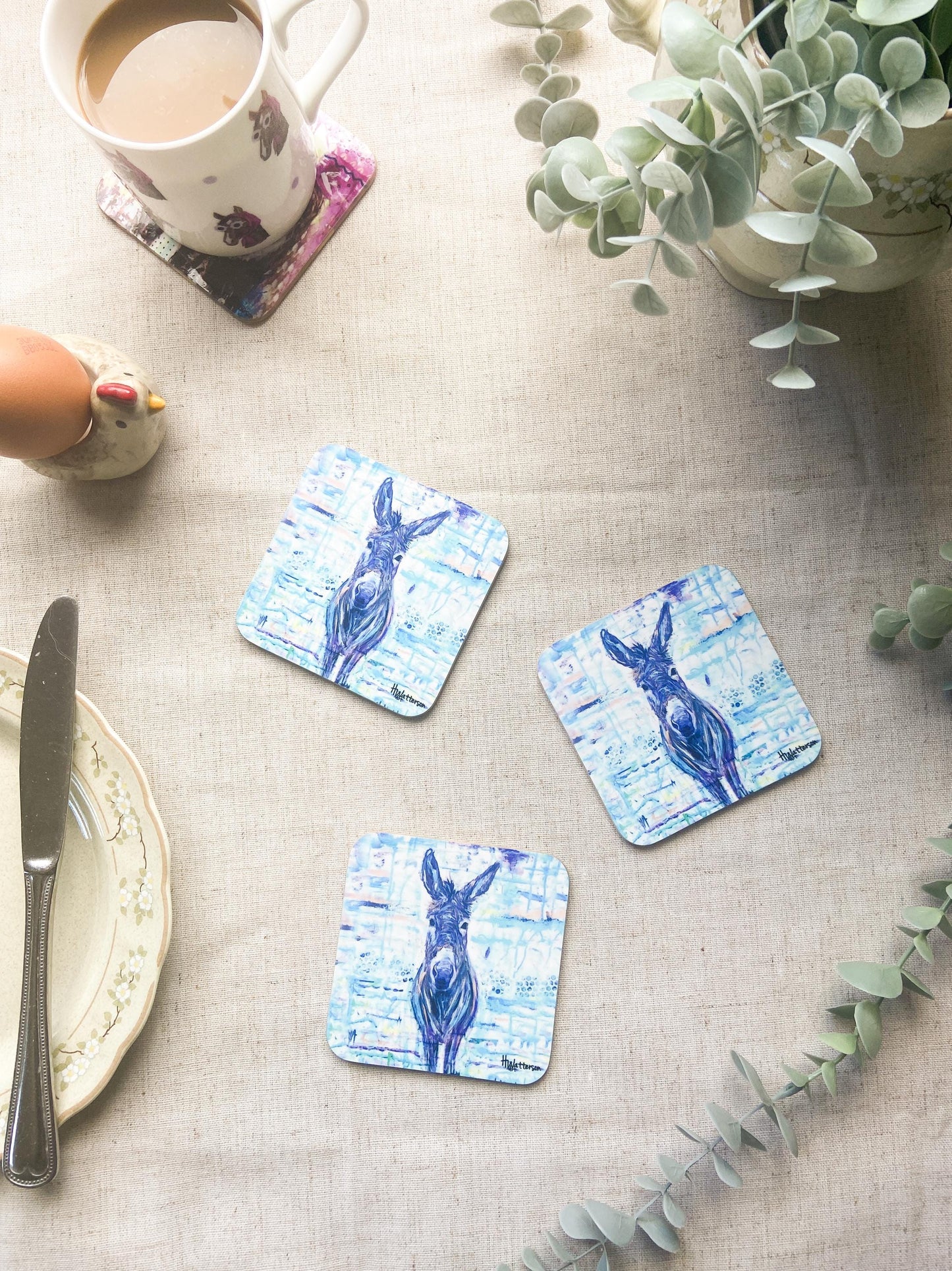 Gracie | Donkey Coaster | Colourful Farm Animal Drink Coaster